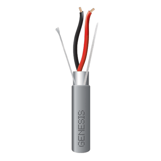 Carrete de 152 Metros (500 Pies) / Cable 2 x 18 AWG / Color Gris / Blindado / Riser / Aplicaciones de Audio Control de Acceso y Automatización