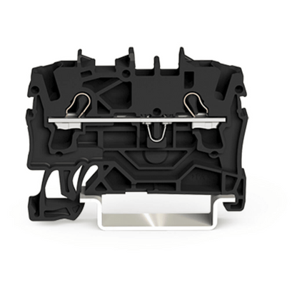 Borna de Paso Serie 2002 / 2 Conductores / Sección 2.5 mm² / Tecnología Push-in CAGE CLAMP® / Aplicaciones Ex e II / Montaje Carril DIN 35x15 y 35x7.5 / Negro / Certificaciones ATEX IECEx UL CSA