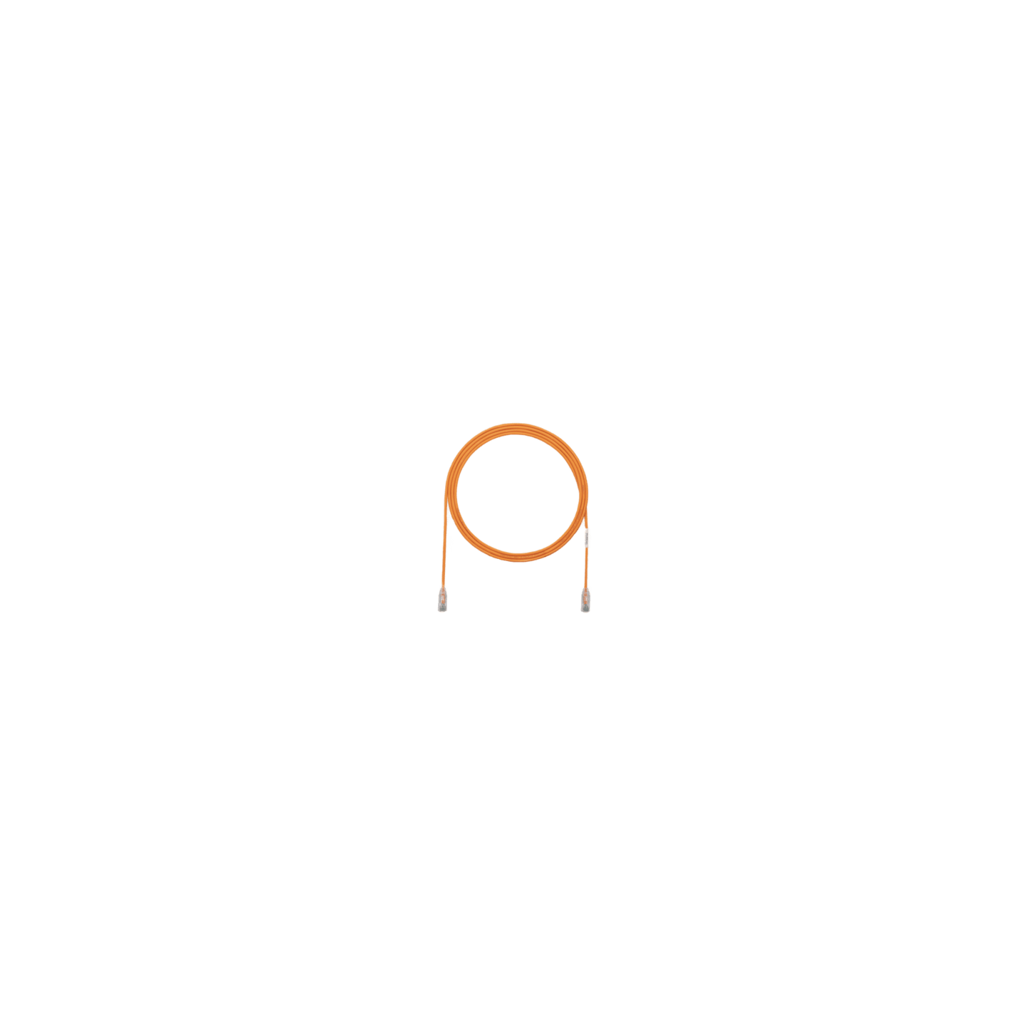 Cable de Parcheo TX6, UTP Cat6, Diámetro Reducido (28AWG), Color Naranja, 7.62 Metros (25 Pies)