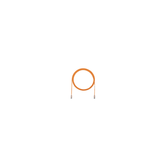 Cable de Parcheo TX6, UTP Cat6, Diámetro Reducido (28AWG), Color Naranja, 7.62 Metros (25 Pies)