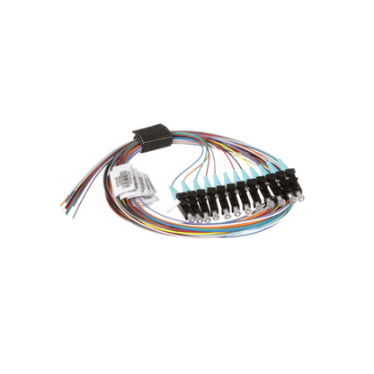Kit de 12 Pigtails con Conector LC, Multimodo 50/125 OM3, 900um, de 1 Metro (3.28 Pies)