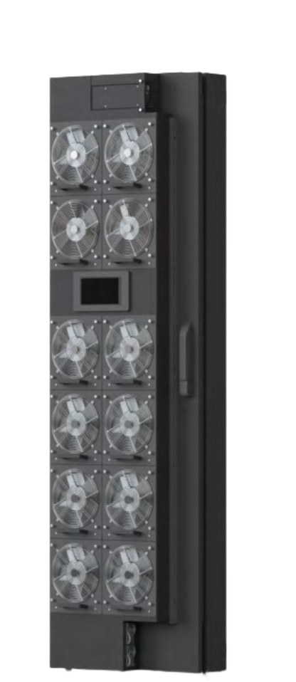 Enfriador de Puerta Trasera para Rack 42U / 800W Agua Refrigerada / 12 Ventiladores DC Hot-Swap / Ethernet SNMP Modbus / Hoffman RackChiller RDHX PRO