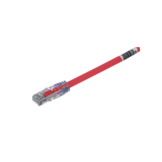 Cable de Parcheo UTP, Cat6A, 24 AWG, CM, Color Rojo, 7.62 Metros (25 Pies)