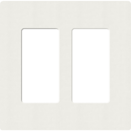 Placa de pared 2 espacios, para atenuador (dimmer), apagador ó control remoto inalámbrico LUTRON.