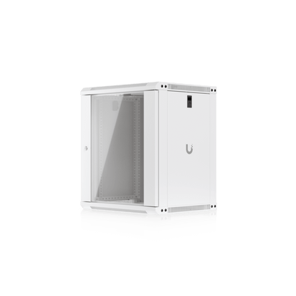 UACC Rack Cabinet 12U (550 x 450 mm) - Gabinete Cerrado para Montaje en Pared con Puerta de Vidrio Templado, Totalmente Ensamblado con Ventiladores Integrados y Paneles Removibles