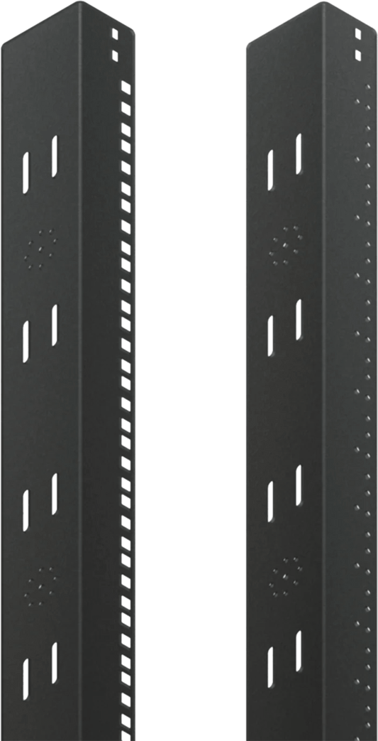 Ángulo con Tuerca Cuadrada de 19 pulgadas para rack ProLine, ajuste de 2000 mm, de acero, negro