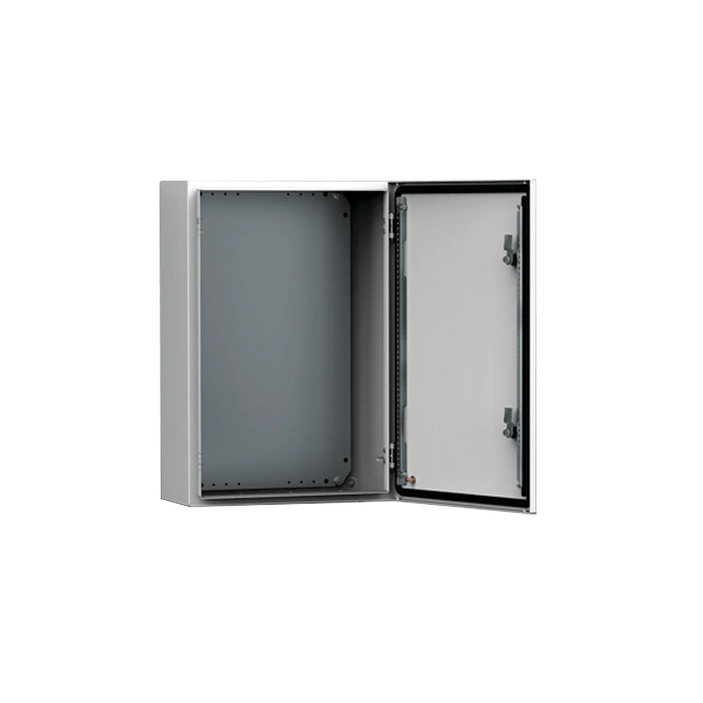 Gabinete de Uso Exterior MAS 500 x 400 x 260 mm NEMA 4/12/13; IP66; IK10 de Acero Dulce 1.5 mm con Platina de Montaje Incluida Color Gris Claro