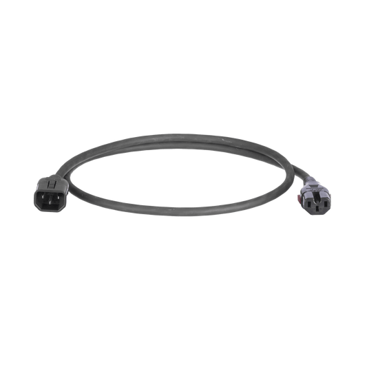 Cable de Alimentación Eléctrica Con Bloqueo Doble de Seguridad, de IEC C14 a IEC C13, 6 ft. de Largo, Color Negro, Paquete de 10 Piezas