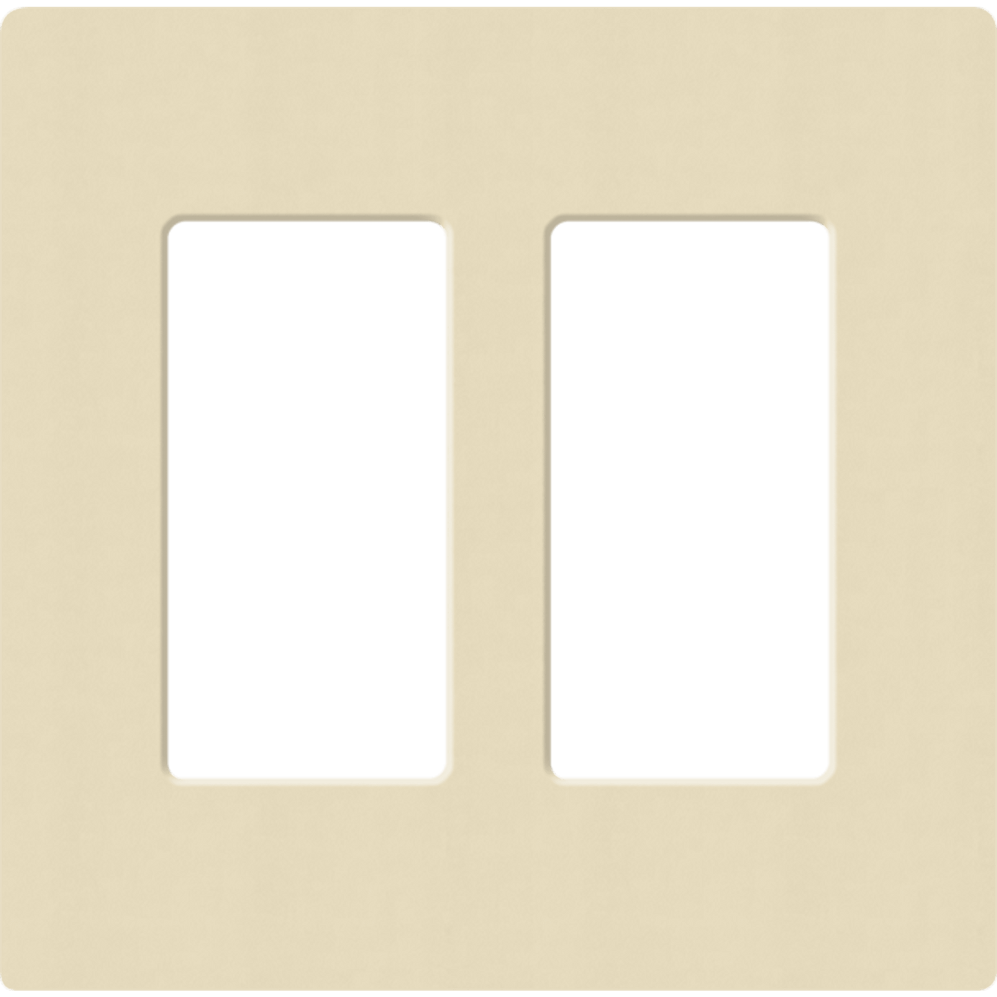 Placa de pared 2 espacios, para atenuador (dimmer), apagador ó control remoto inalámbrico LUTRON.