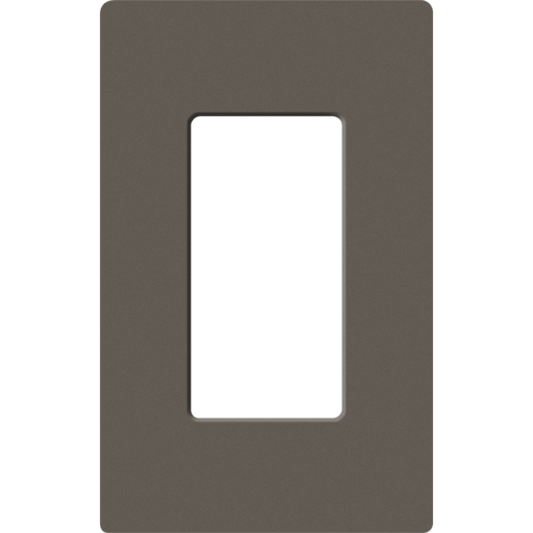Placa de pared 1 espacio, para atenuador (dimmer), apagador ó control remoto inalámbrico LUTRON.