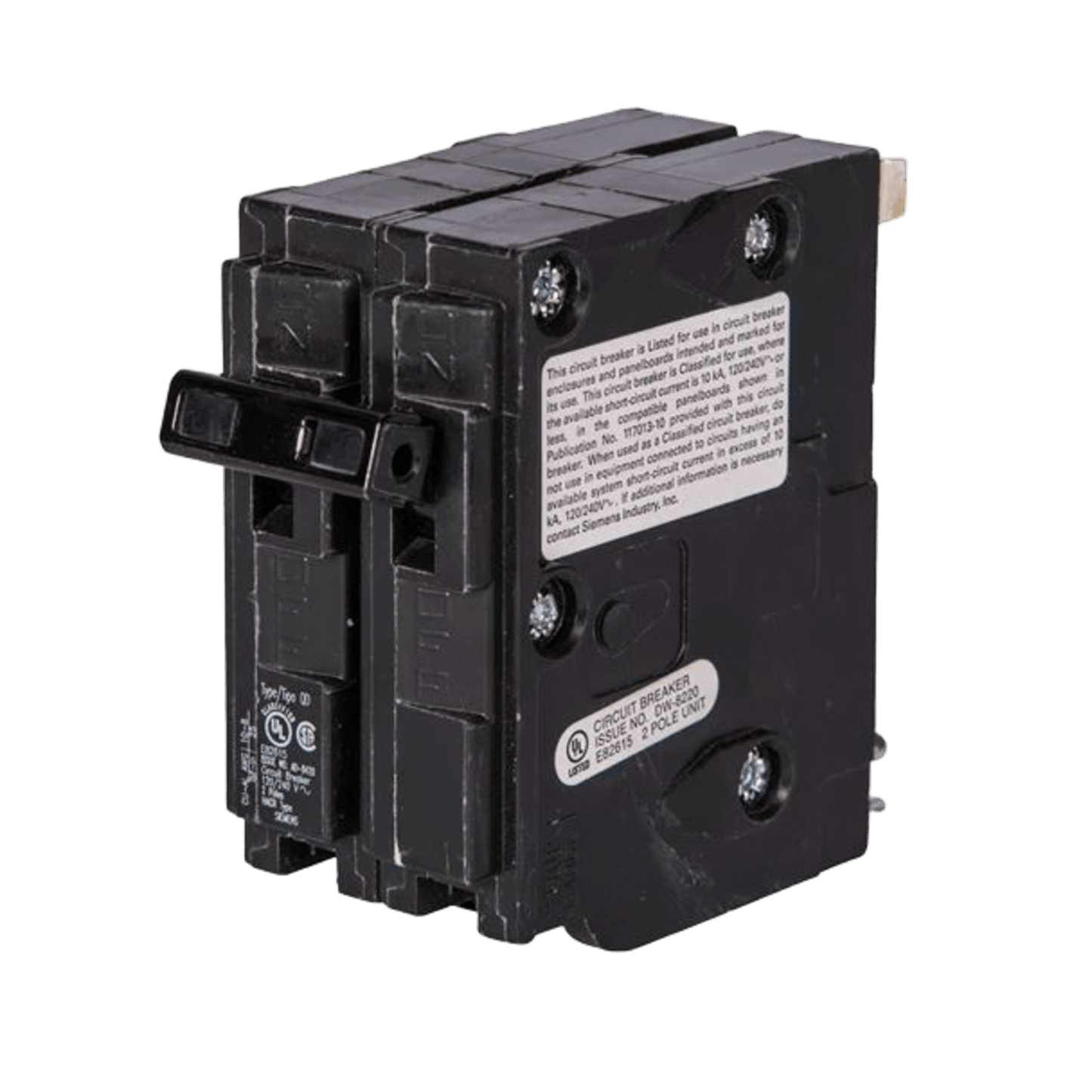 Interruptor automático enchufable tipo QD 2 polos, 30 amp