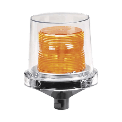 Luz de advertencia LED para ubicaciones peligrosas Electraray®, UL y cUL para Clase I, División 2, Grupos A, B, C y D; Clase II División 2, Grupos F y G; Clase III, 24 VCD, color Ámbar, parpadeo predeterminado