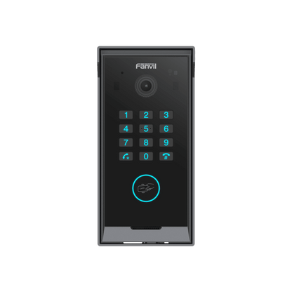 Videoportero Slim IP SIP con Cámara HD, IP IP65, Teclado Numérico y Relé, Apertura por BLE, Tarjeta, Remoto, Protocolo ONVIF, Compatible con App Fanvil Link