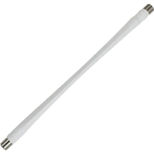 Jumper Coaxial Delgado Color Blanco de 25.4 Centímetros (10 Pulgadas) de Longitud y Conectores F Hembra en Ambos Extremos. 75 Ohm de Impedancia.