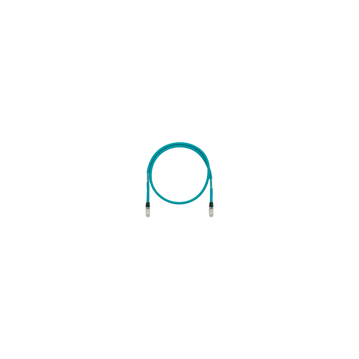 Patch Cord Cat6A de Grado Industrial 600V, Blindado SF/UTP, Calibre 26 AWG, Color Aqua, 10 Metros