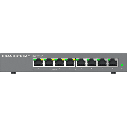 Switch de Red Administrable Capa 2 Lite / 8 Puertos Gigabit Ethernet / 4 Puertos PoE / VLAN / QoS / Snooping IGMP / Montaje en Pared y Escritorio / Compatible con GDMS