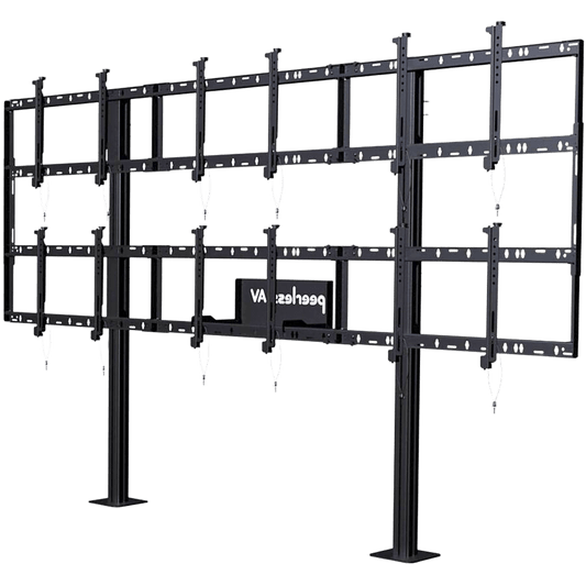 Soporte Modular para Video Wall Pedestal / Configuración 3x2 / Para Pantallas 46" a 55" / Hasta 5" de Profundidad (127 mm) / Ajuste Sin Herramientas / 8 Puntos de Alineación / Estructura de Aluminio / Compatibilidad VESA 200x2