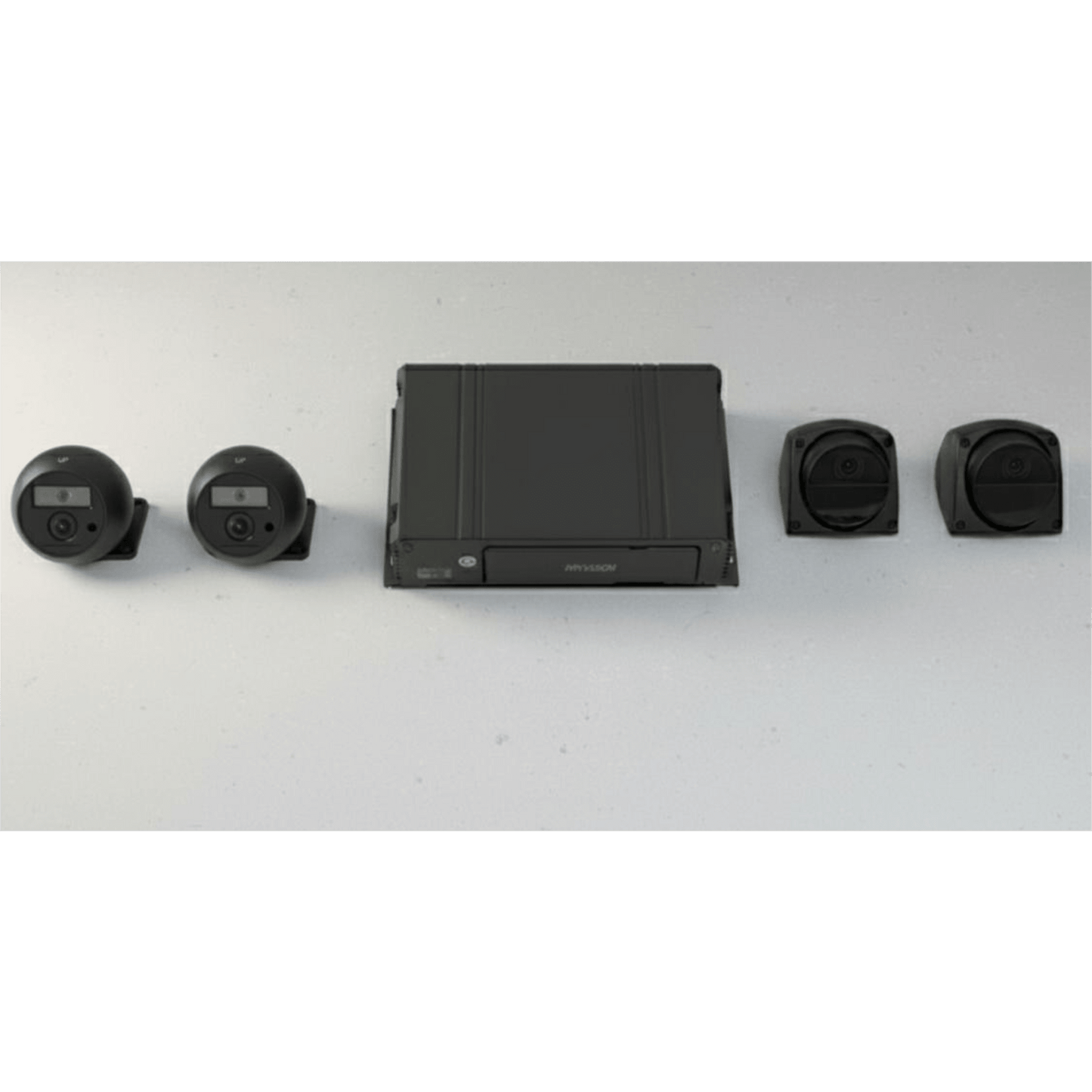 Kit DVR Móvil / 2 Cámaras Interior + 2 Cámaras Exterior / (1080p) / 4 Canales TURBOHD / Tecnología IA Integrada / Soporta 4G / GPS / Sensor G / Soporta 2 Memorias SD (512 GB total)