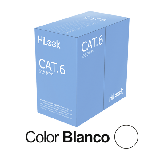 Cable de Red U/UTP Cat6 23AWG / Cumple ANSI-TIA-568.2-D / RoHS 2.0 / CPR Fca / Longitud 305 Metros (1000 Pies) / PVC Blanco / Resistencia a la Tracci�n y Compresi�n / Operaci�n -20�C a 70�C