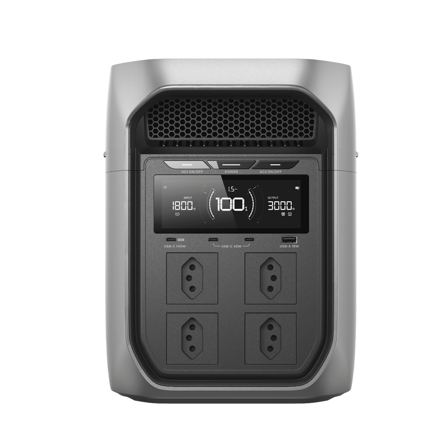 Estación de Energía Portátil EcoFlow DELTA 3 MAX PLUS, 2048Wh, Batería LiFePO4, Salida 3000W (Surge 3800W)