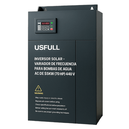 Inversor Solar - Variador de Frecuencia para Bombas de Agua AC de 55KW (70 HP)   440V: Potencia y Eficiencia para Aplicaciones Exigentes