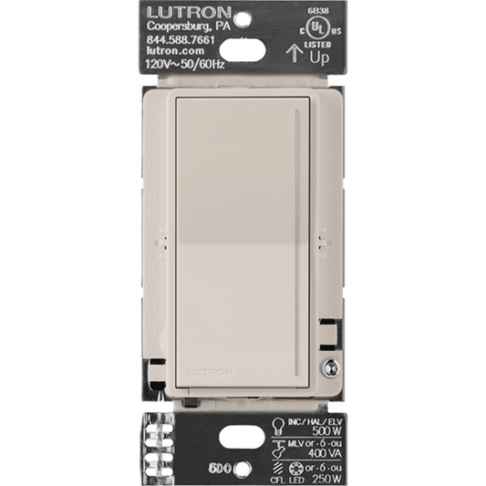 (RadioRa3) Apagador Sunnata color blanco para linea Radio Ra3, 8A de iluminacion, 5.8A Motor