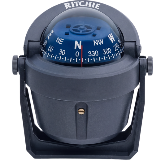 Brújula de Navegación Marítima Ritchie Explorer B-51G / Montaje en Bracket / Dial 2 3/4" (70 mm) / Iluminación Nocturna Verde / DirectiveForce Magnets / Construcción Compuesta Alta Temperatura / 100% Reparable