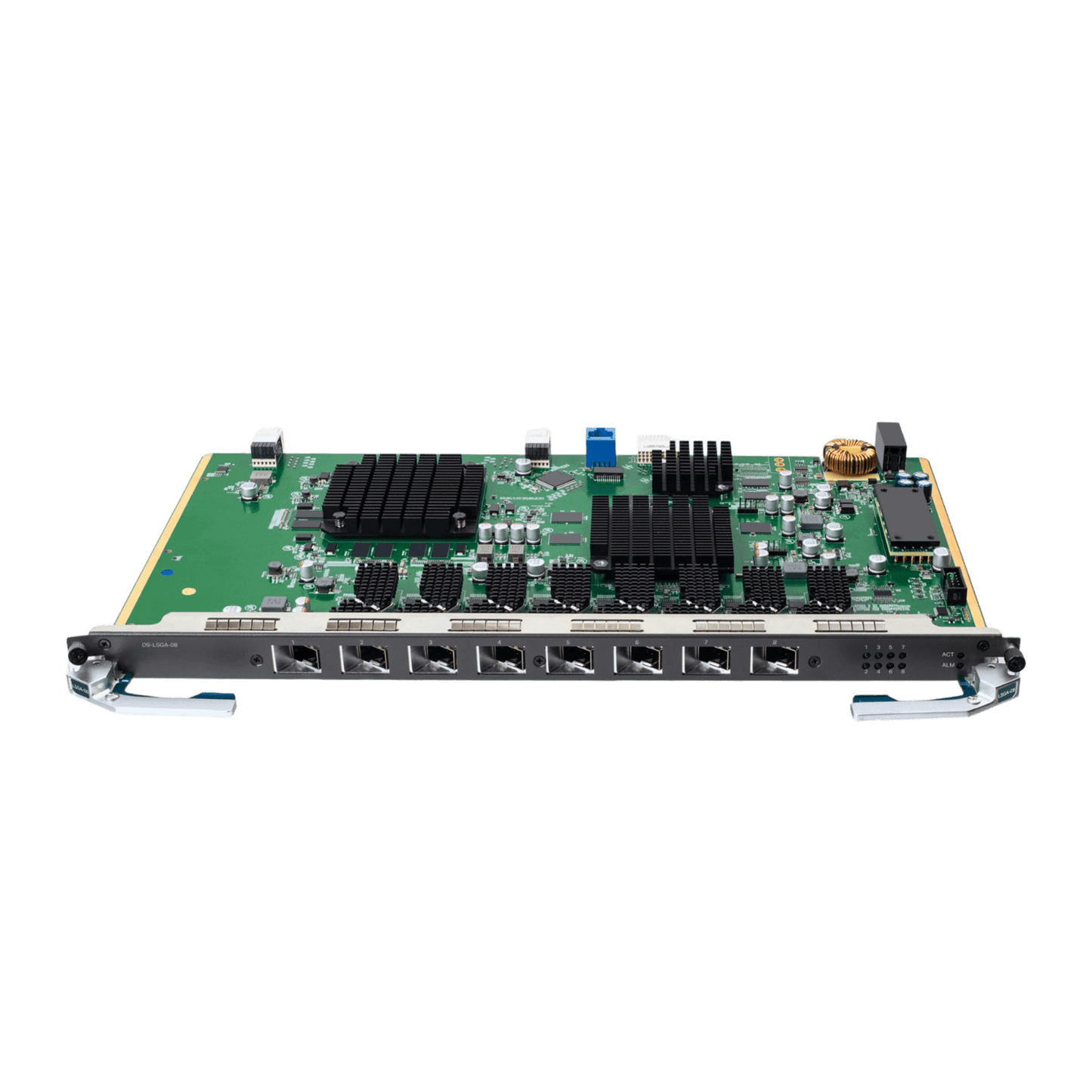 Tarjeta de Servicio 8 Puertos XGSPON&GPON para OLT DSP8000X2 / Spliteo GPON de 1:128 / Spliteo XGSPON de 1:256 / Distancias de Hasta 20 Km / Intercambio en caliente