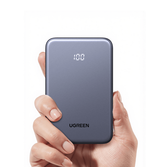 Power bank Ultradelgado  10000mAh / 20W Máximo / Puerto USB-C PD3.0 PPS / Puerto USB-A 22.5W / Batería Polímero de Litio / Pantalla Digital / Carga Rápida 3 Horas / Protocolos Múltiples / Protección