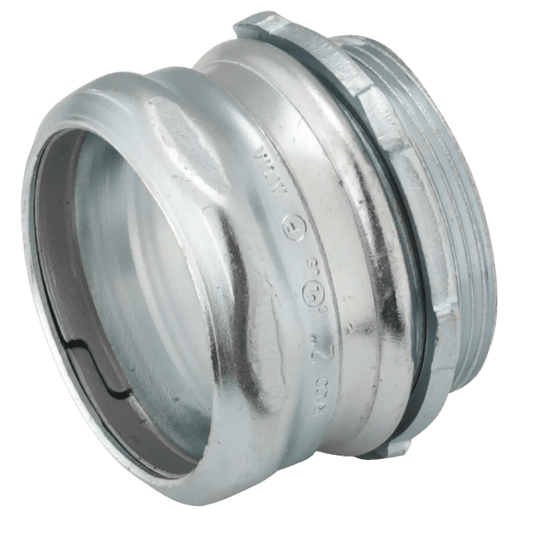 Conector  Compresión de Acero Galvanizado para Pared Delgada de 2 1/2" .