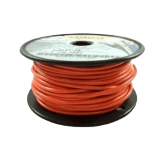 Cable Eléctrico Color Naranja Calibre 14 / Rollo de cable de 100 pies / UL 1015-1230 / Cobre Estañado Clase K / 600 Voltios / 105°C Seco - 75°C Húmedo / Aislante PVC Retardante de Llama VW-1 / Resistente a Humedad, Abrasi&oacu