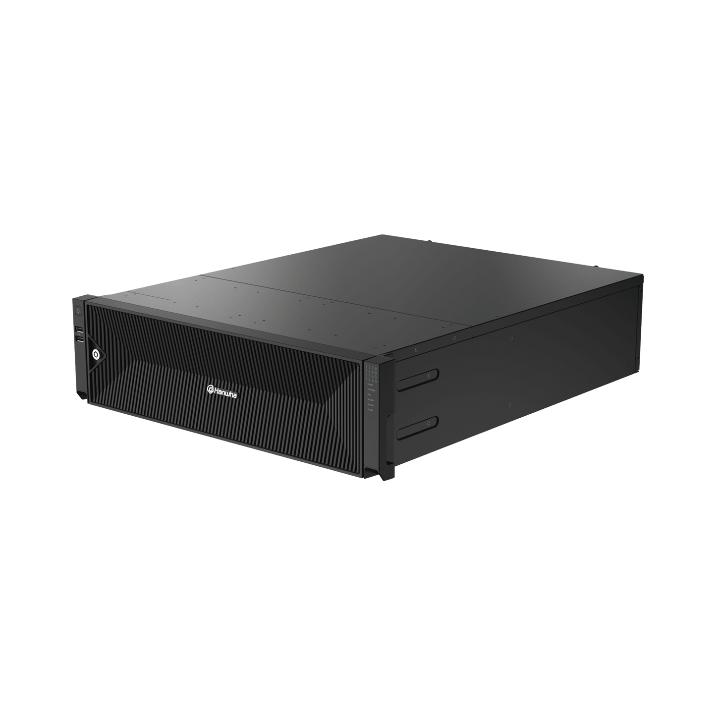 NVR de 64 canales / Soporta grabación hasta 32 MP / H.265 & Wisestream / Procesamiento 400 Mbps / 3 Puertos de Red / Raid 5-6 / 160 TB incluidos