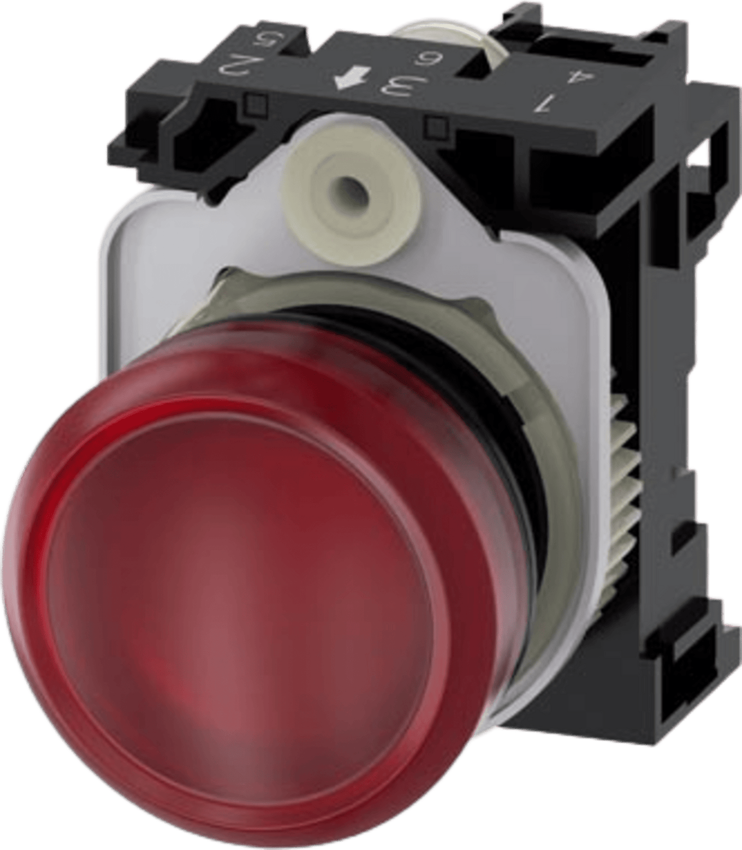 Lampara de señalización plástica con led color Roja, 110Vca