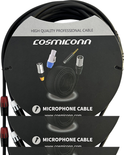 Cable 3.5mm a 2 RCA, conectores negros, con diferenciador de blanco y rojo en RCA MT380-RD - MT380-WH - MTP3C-BG, length 5m