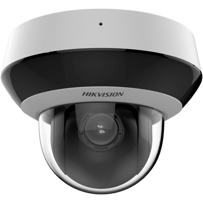 Mini Domo PTZ IP 2 Megapixel / 4X Zoom / H.265+ / 20 mts IR EXIR / WDR / PoE / IK10 / Exterior IP66 / Ultra Baja Iluminación / Micrófono Integrado / PoE / microSD