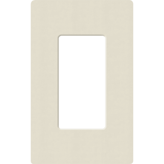 Placa de pared 1 espacio, para atenuador (dimmer), apagador ó control remoto inalámbrico LUTRON.