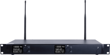 Receptor Inalámbrico Dual Canal Digital U-Band | 4 Bandas de Frecuencia (470-830 MHz) | Transmisión Digital pi/4-DQPSK | Pantalla TFT-LCD 2.2" | Anti-Interferencia con ID Code Pilot | Salidas Balanceadas y Desbalanceadas | Ecualizacion