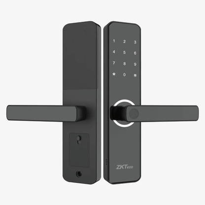 Cerradura Inteligente / Huella Digital y Wi-Fi / Mortise Europeo DIN / 300 Usuarios / App ZSmart / Carga Emergencia Micro-USB