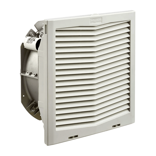 Ventilador Con Filtro de Montaje Lateral HF13, Con Flujo de Aire de 395 CFM, 115 Vca, Color Gris Claro