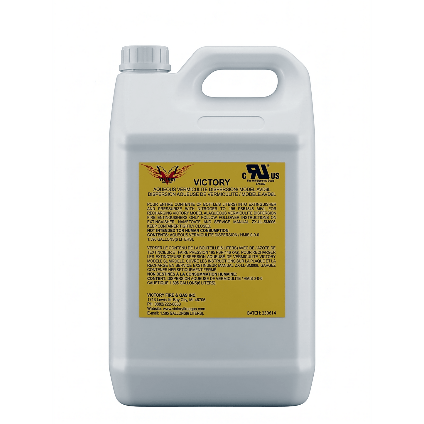 Recarga de Agente AVD Capacidad 1.6 Galones | UL EX 26669