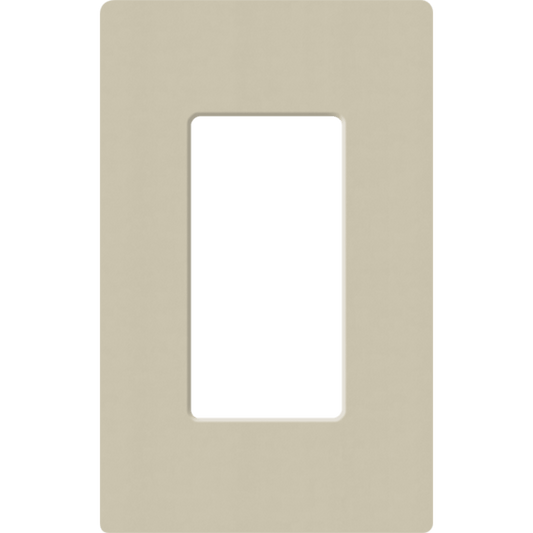Placa de pared 1 espacio, para atenuador (dimmer), apagador ó control remoto inalámbrico LUTRON.