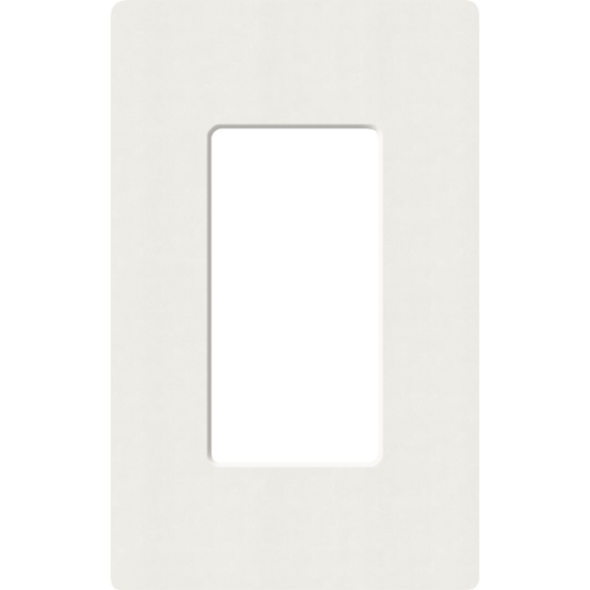 Placa de pared 1 espacio, para atenuador (dimmer), apagador ó control remoto inalámbrico LUTRON.