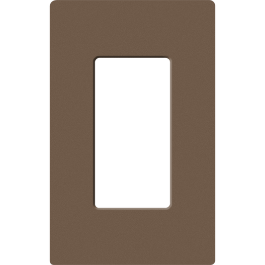 Placa de pared 1 espacio, para atenuador (dimmer), apagador ó control remoto inalámbrico LUTRON.