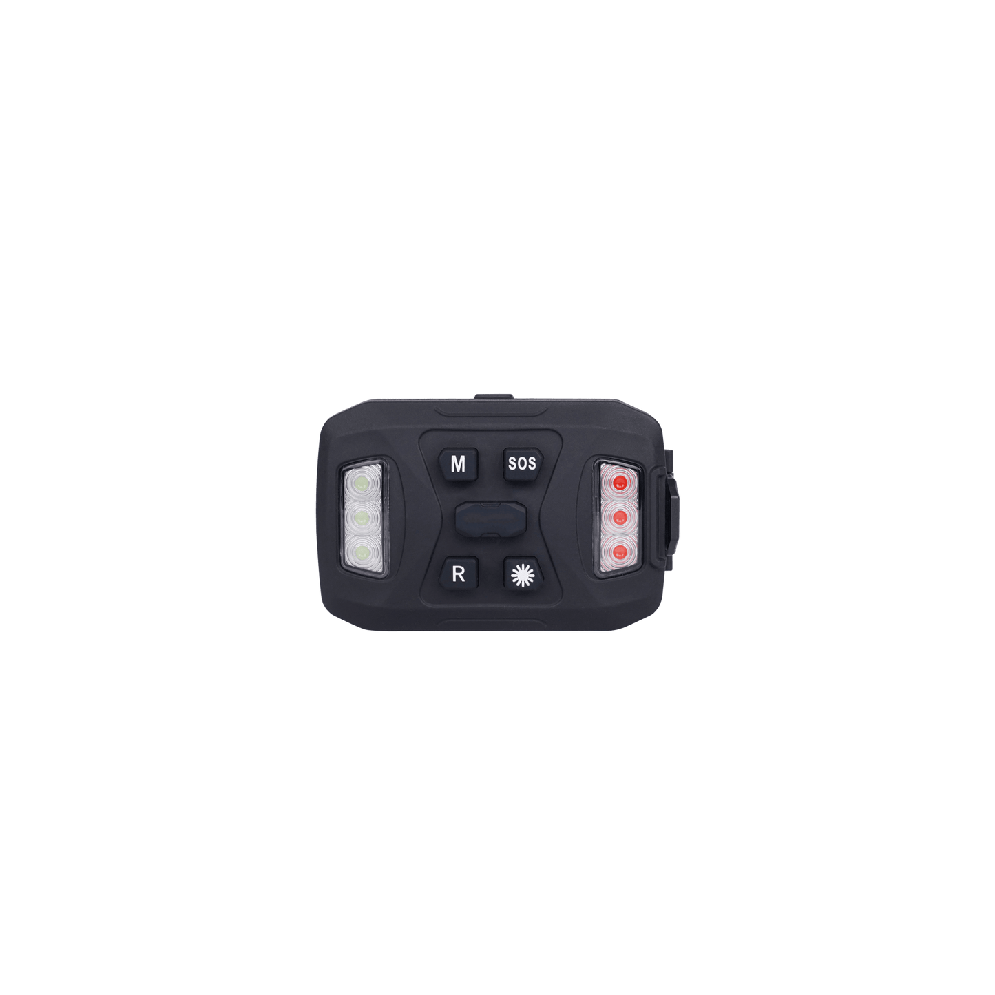 Luz Auxiliar Recargable, 26 LEDs, Rojo/Azul/Blanco, Incluye Clip y Base Magnética