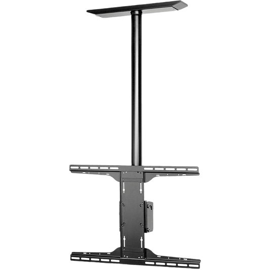Soporte de techo universal para Pantallas de 32" a 90" / Capacidad de Carga 68.2 kg / Patrón de Montaje hasta 600 x 400 mm / Columna de Aluminio de 36" / Inclinación Ajustable -5° a 20°