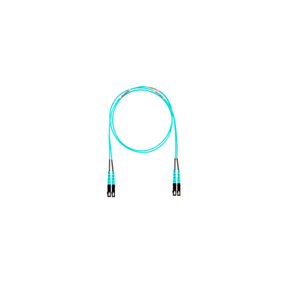 Jumper de Fibra Óptica Multimodo 50/125 OM4, SC-SC Duplex, OFNR (Riser), Color Aqua, 3 Metros (9.84 Pies)