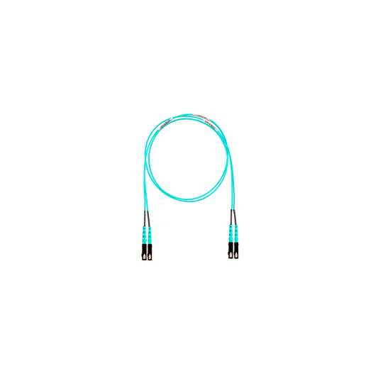 Jumper de Fibra Óptica Multimodo 50/125 OM4, SC-SC Duplex, OFNR (Riser), Color Aqua, 3 Metros (9.84 Pies)