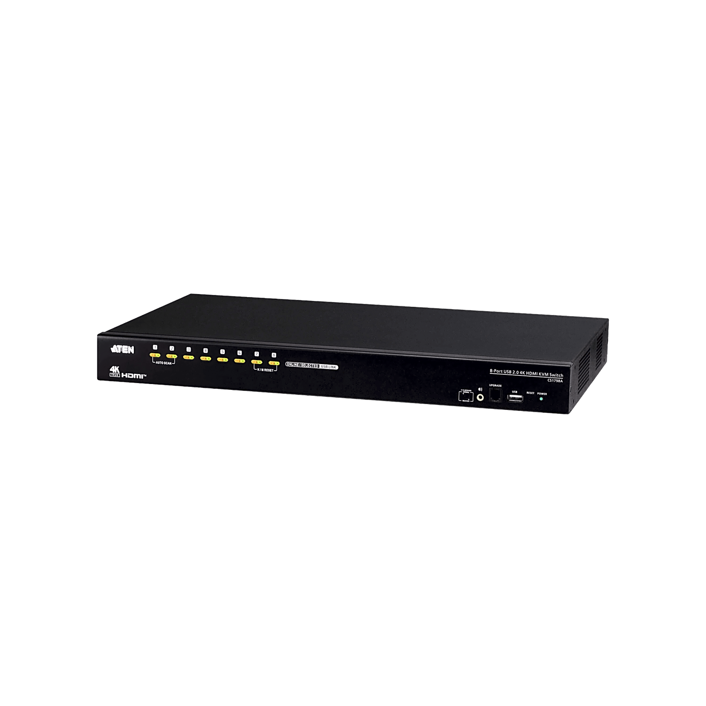 Switch KVM HDMI | 8 Puertos | 4K DCI 4096 x 2160 @ 60Hz | USB 2.0 Hub 2 Puertos | Cascada 3 Niveles hasta 512 PCs | Multi-Display hasta 8 Monitores | Video DynaSync | HDCP 2.2 | OSD Multilingüe