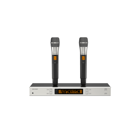 Sistema de Micrófono Inalámbrico UHF / 2 Canales / Micrófono de Mano / Frecuencia 821-942 MHz / Distancia 100 m / Salida Balanceada y No Balanceada / Sincronización Infrarroja / Recepción True Diversity