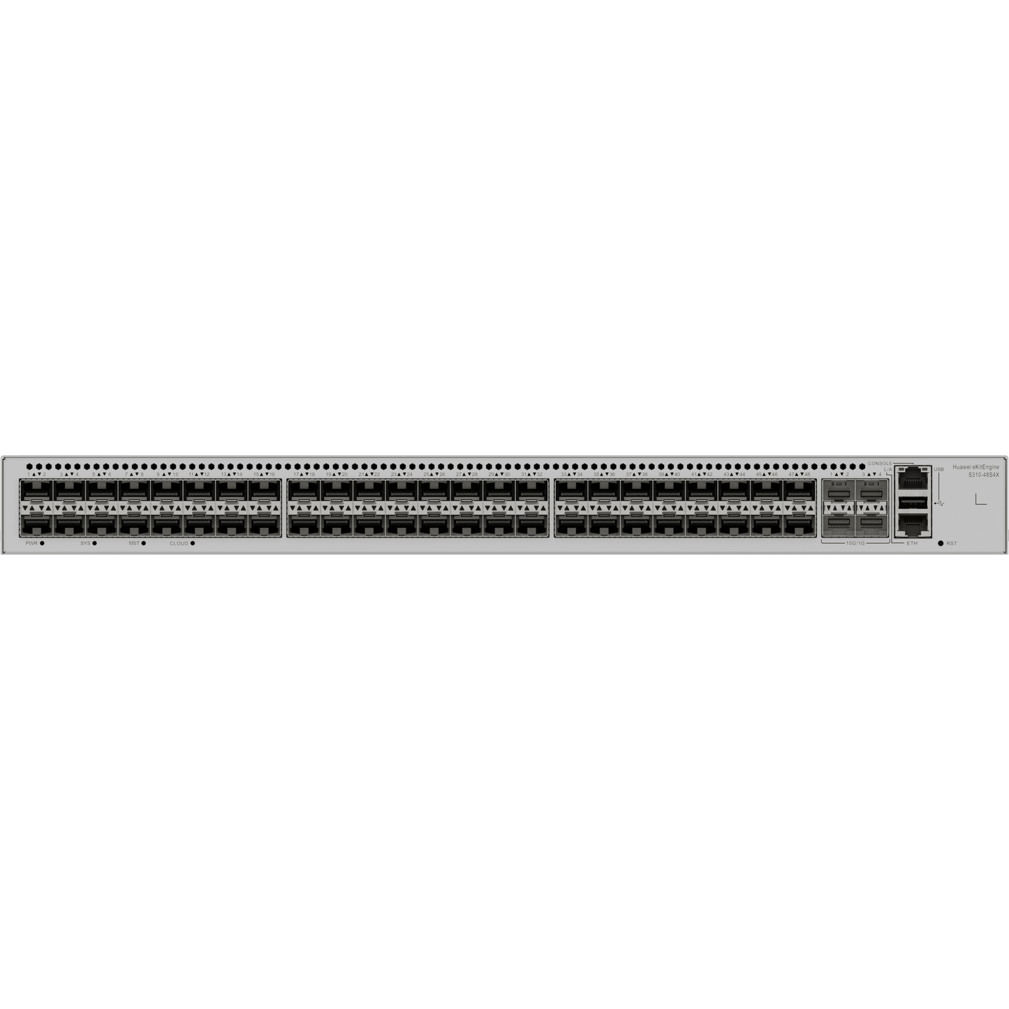 Switch eKit Core/Distribución Administrable Capa 3 / 48 puertos SFP de 1 Gbps + 4 Puertos SFP+ de 10 Gbps / Soporta iStack / Capacidad de Conmutación de 176 Gbps / Gestión Gratuita desde la Nube / Libre de Licenciamiento
